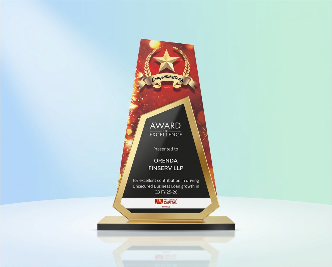 Award of Excellence from Aditya Birla Capital for driving unsecured business loan growth in Q3 FY 25-26.