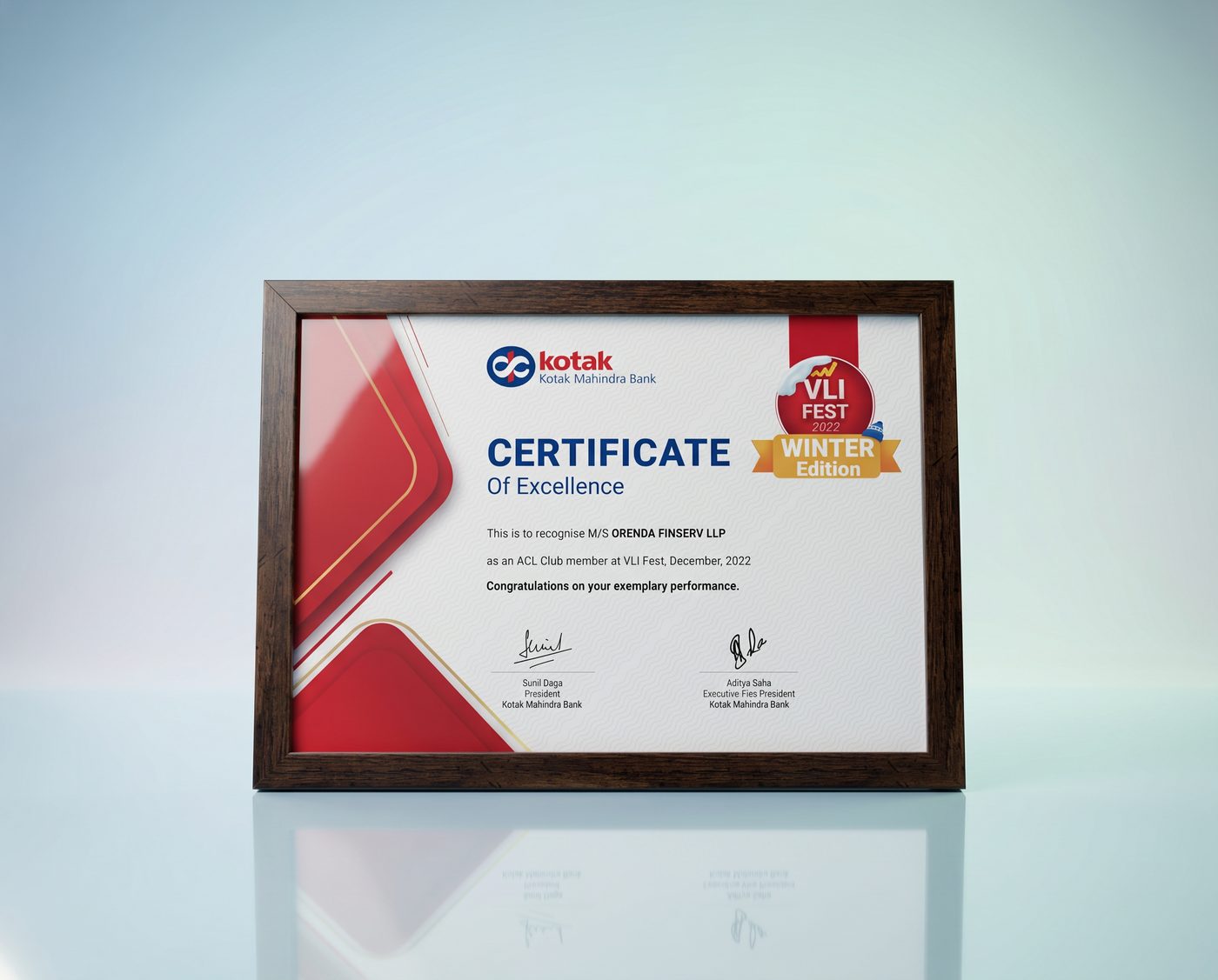 Awarded a Certificate of Appreciation as Rajkot Prime for OND 2023
