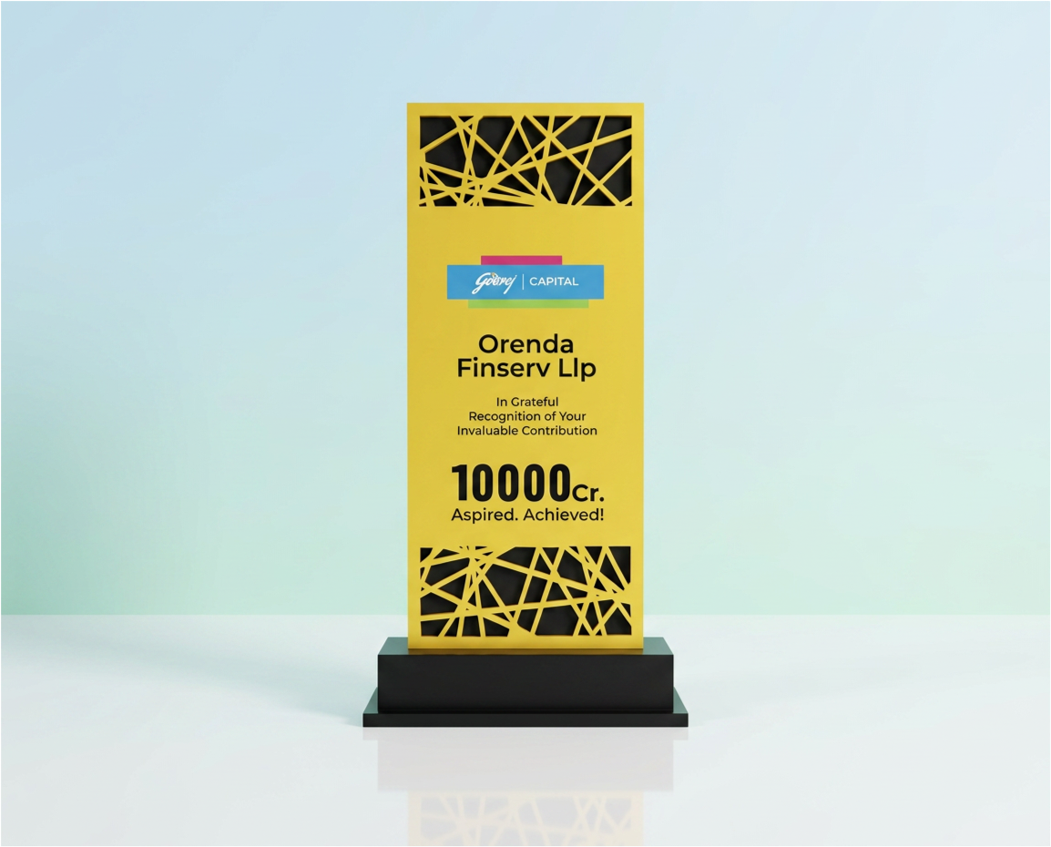 Recognised by Godrej Capital for crossing the ₹10,000 Crore milestone — Aspired. Achieved.