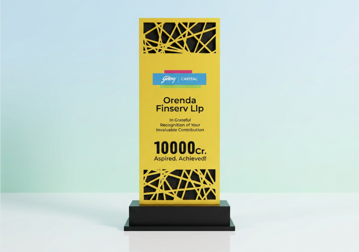 Recognised by Godrej Capital for crossing the ₹10,000 Crore milestone — Aspired. Achieved.